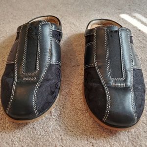Black Coach Slip On Shoes